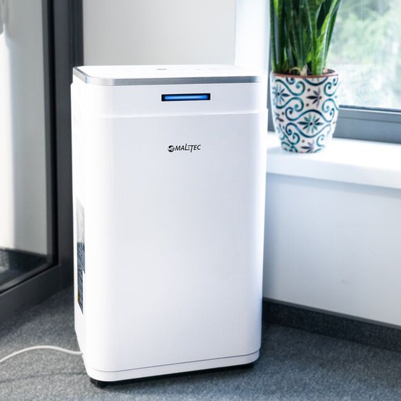 Dezumidificator Maltec, indicator nivel apa, 20 L/zi, 45dB, 34 x 24 x 57 cm, 14kg, alb - imagine 4